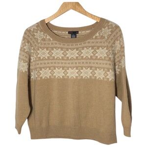 Joyce Leslie Wool Angora Vintage Snowflake Sweater Womens Size Med